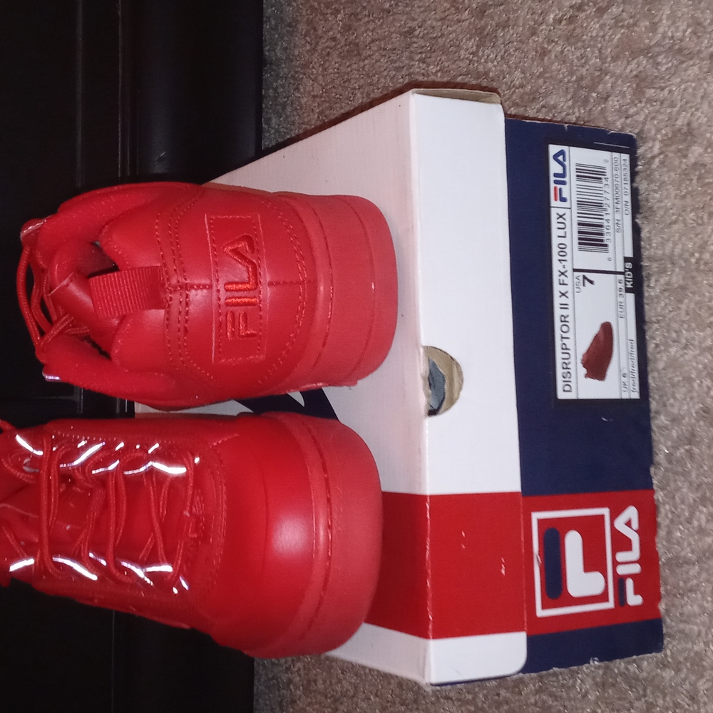 Fila red sneakers